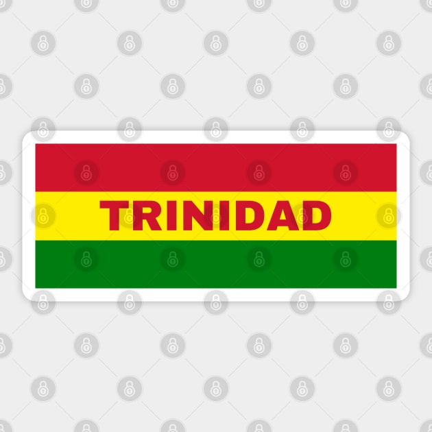 Trinidad City in Bolivian Flag Colors Sticker by aybe7elf